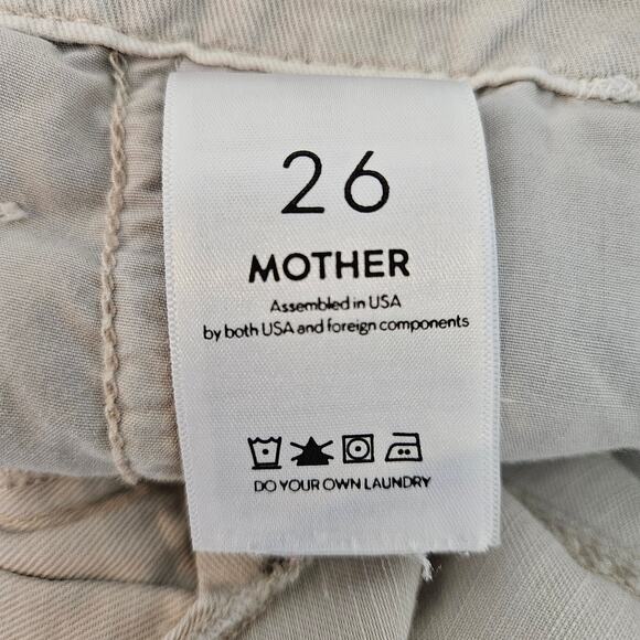 Mother Misfit Crop Ankle Jogger Mid-Rise Pants in Stone Khaki | Women's 26 - Picture 11 of 16